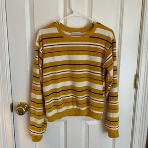 Terry cloth striped sweater